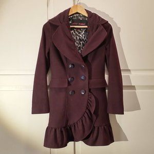 Purple Pea Coat- Betsey Johnson